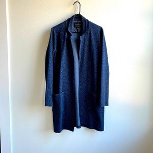 Navy Lucky Brand minimalist coat in medium.